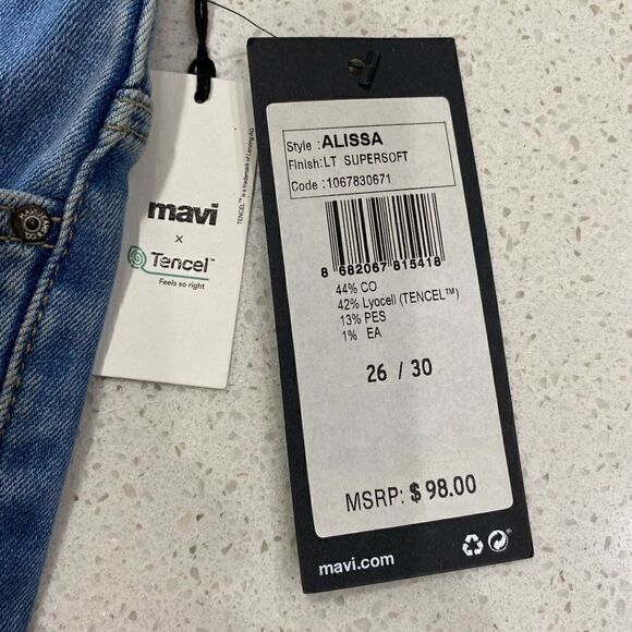Mavi Alissa High Rise Super Skinny Stretch Jeans 26x30 NWT - Picture 11 of 12